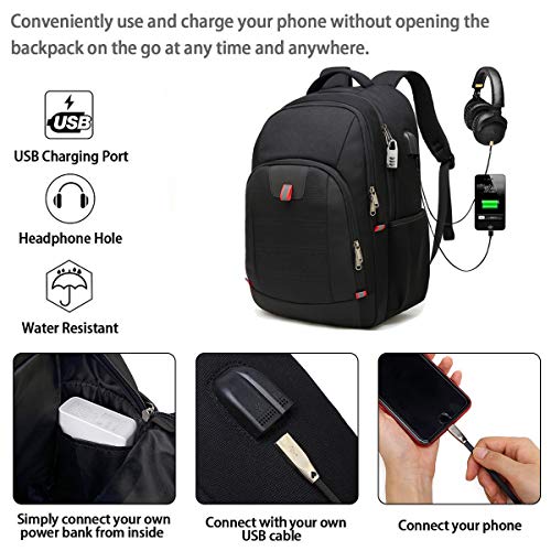 Laptop Backpack for Men (Large / Black)