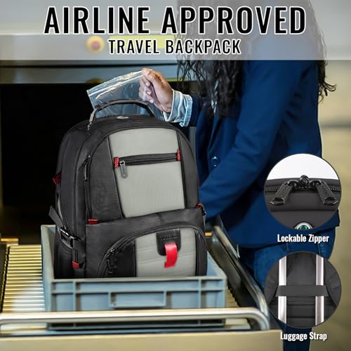 Large Laptop Backpack for Men (18.4 Inch / Grey)