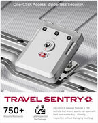 28 Inch Zipperless Checked Luggage (Silver Grey / 28 Inch)