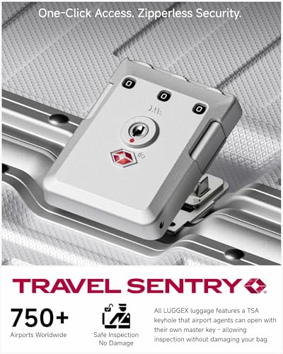 28 Inch Zipperless Checked Luggage (Silver Grey / 28 Inch)