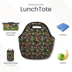 LunchTote Zippered Bag Insulated Neoprene Caddy (She Doesn't Even Ghost Here / Large 4.5 Quart Lunch Tote)