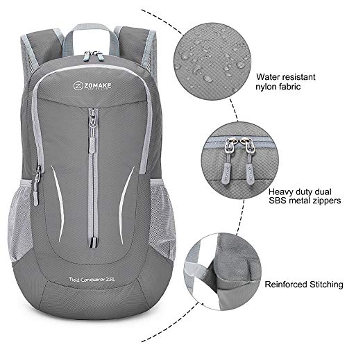 Lightweight Packable Backpack 25L (25L / Medium Grey)