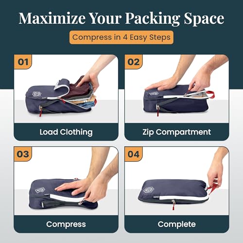 Extra Large Compression Packing Cubes 6 (Navy Blue)