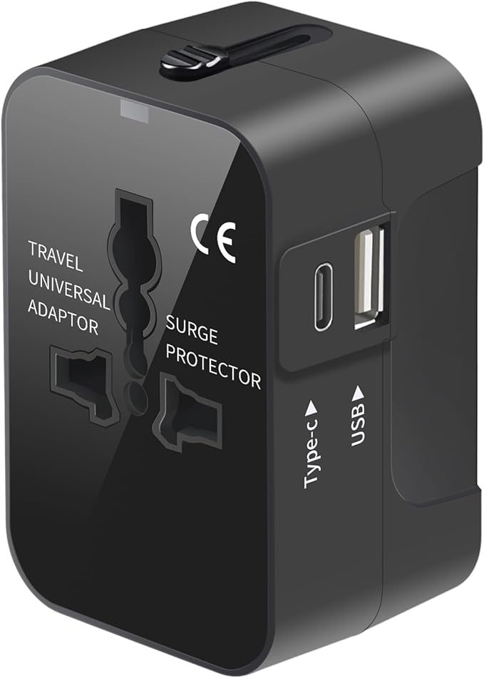 Travel Adapter, Worldwide All in One Universal Travel Adaptor AC Power Plug by MINGTONG