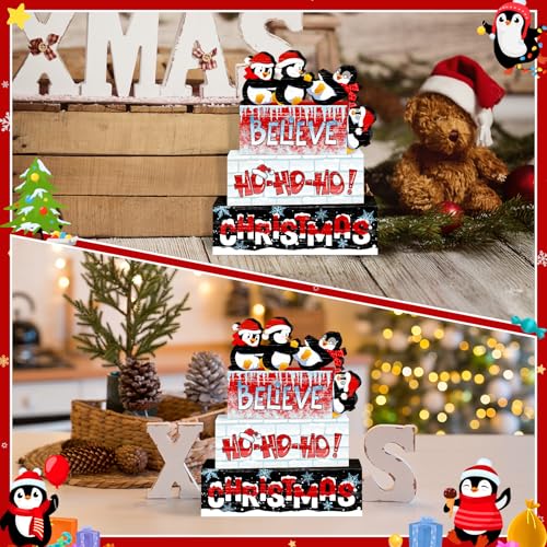 Christmas Tiered Tray Decor Set (Penguin)