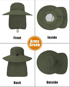 Outdoor Sun Hats with Stowable Neck Flap - Image 2