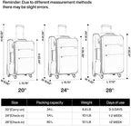 Hanke 28 Inch Luggage with Spinner Wheels Expandable Large Suitcase with Wheels - Image 2