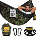 Camping Hammock (Camo Black / Single)