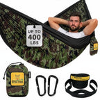 Camping Hammock (Camo Black / Single)