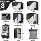 Packing Cubes for Travel (03 Black)