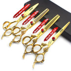 6 inch 7 inch professional salon scissors hairdresser hair (6 Inch 4pcs)
