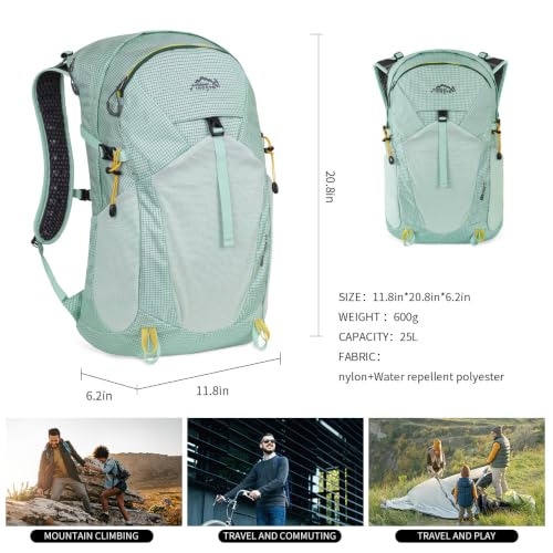 Hiking Hydration Backpack with 2L (Green-3L Water Bladder)