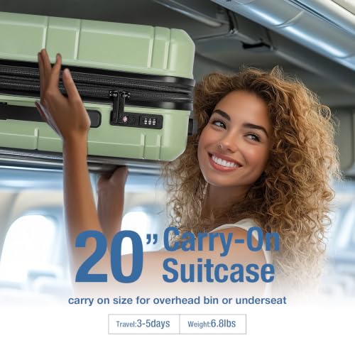 Carry On Luggage 22x14x9 Airline Approved (Fruit Green)