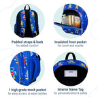 12 Inch Toddler Backpack for Kids (12 x 10 x 4.5 inches / Robots)