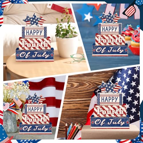 Tiered Tray Decor Set (Happy 4th of July)