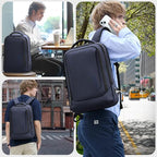 Laptop Backpack for Men for 15.6 Inch Computer Bag with USB A&C Charger (Blue / 15.6 inch)