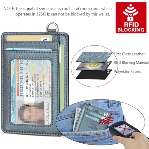 Slim Minimalist Wallet RFID Credit Card Holder for Men (small / Pearl Gray)