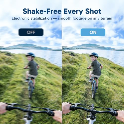 EK7000 4K30FPS 20MP WiFi Action Camera with EIS Ultra HD 131FT Waterproof Underwater Camera Remote Control 4X Zoom Support External Microphone Blue (Blue)