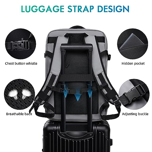 Carry on Backpack Airline Approved for Men (Grey-a50l)