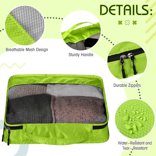 Packing Cubes for Suitcase Large Organizer Bags (Green / Mixed)