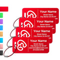 4PCS Personalized Luggage Tag (Red / Small)