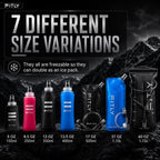 5 oz - 150ml (F1B) Soft Water Bottle Shrink As You Drink Soft Flask for Hydration Pack Folding Water Bottle Ideal for Running, Hiking, Cycling, Climbing & Rigorous Activity, Black (Black / 5 Ounces)