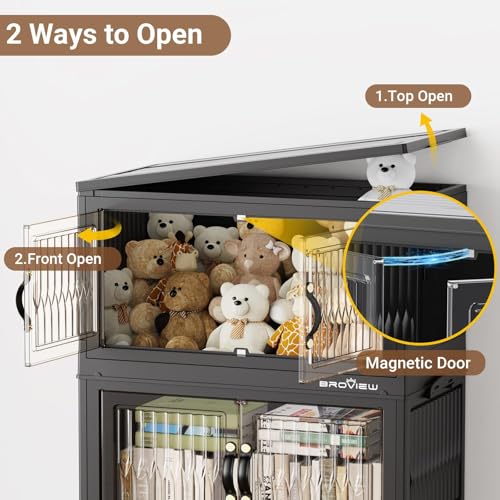 180Qt Stackable Storage Bins with Lid (Black / 60QT-3Pack)