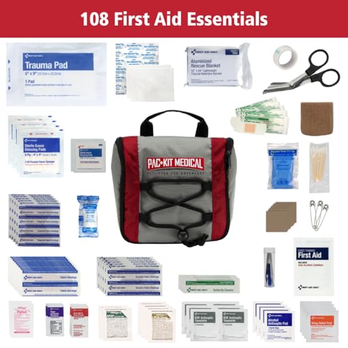 Pac Kit Trailblazer 3 Outdoor First Aid Kit for Hiking (Large)