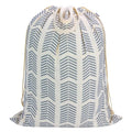 Canvas Laundry Bag with Handles & Drawstring 30"Wx35"H (Geom Arrow L+ / L+ 30"Wx 35"H┃1 Pack)