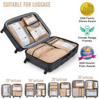 8 Set Packing Cubes for Travel Essentials (16 Gold)