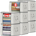 90L Clothes Storage (8 Pack-90l / Ivory)