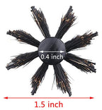 PERFEHAIR Round Brush with Natural Boar and Nylon Bristles, Small Volumizing Hair Brush- 1.5 Inch Diameter Barrel
