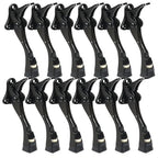 12 Packs Heavy Duty Kickdown Door Stopper (Black / 4 inch x 12pack)