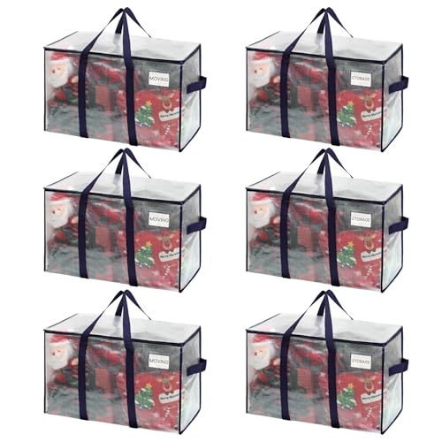 6 Pack Heavy Duty Moving Bags (6 Pack / Clear)
