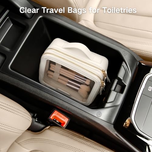 Clear Makeup Bag (Cream / 2-layer)