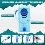Lightweight Hydration Hiking Backpack with 3L Water Bladder (6.Cyan / 3L Bladder)