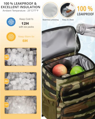 Tactical Backpack Cooler for Men (Camo Green)