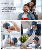 Sleep Headphones Bluetooth 5.4 Sleep Eye Mask with HD Speakers (Midnight Blue)