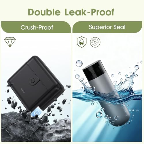 Travel Bottles TSA 4x2oz With Case Leak (Black)