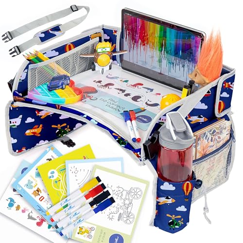 Kids Travel Tray for Car (1-pack Airplane)