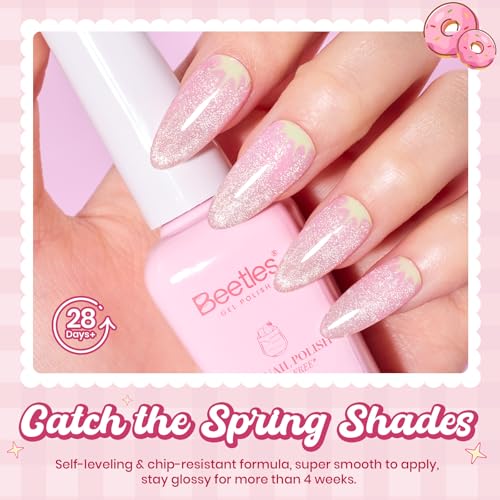 Beetles Pastel Gel Polish Set (A - Pink Yellow Blue | Taste of Spring)