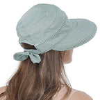 Sun Hats for Women with UV Protection Sun Hat Wide Brim Visor Summer Beach Outdoor Foldable Womens Cap Grey (One Size-Medium / Grey)