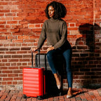 Medium Checked Luggage 24 Inch (02-Raspberry (Basic) / Checked 24-Inch)