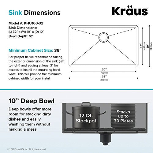 Standart PRO™ 32 (Single Bowl + Garbage Disposal / 32 Inch)