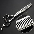 6/6.5 inch professional hair scissors hairdresser hair thinning scissors hairdressing tools barber scissors (6 inch teeth-C)