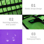 Portable Electronic Organizer Case (C-Purple-Green / Single Layer)