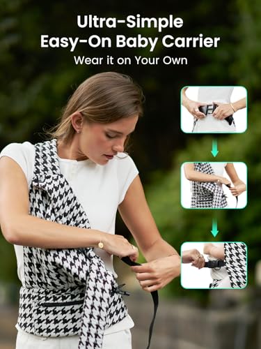 Baby Carrier Infant with Head Support (Black Flow Stripe)