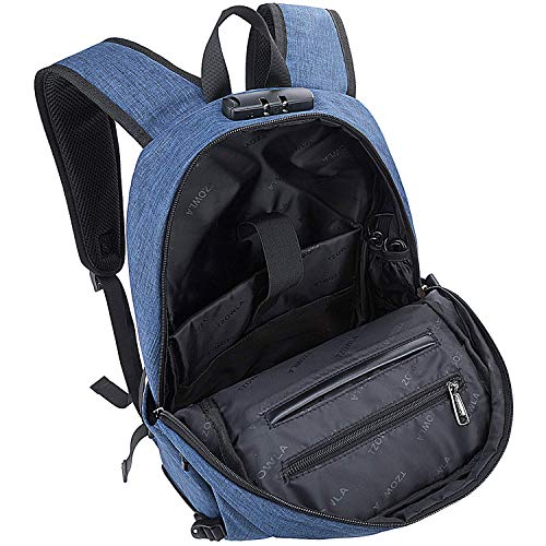 Travel Laptop Backpack Water Resistant Anti (Standard 17.3inch / Blue)