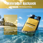 20L Waterproof Dry Bag Boating Backpack for Travel Hiking Camping Kayaking Hiking Swimming Floating Submersible Dry Bag bright yellow (20L / bright yellow)