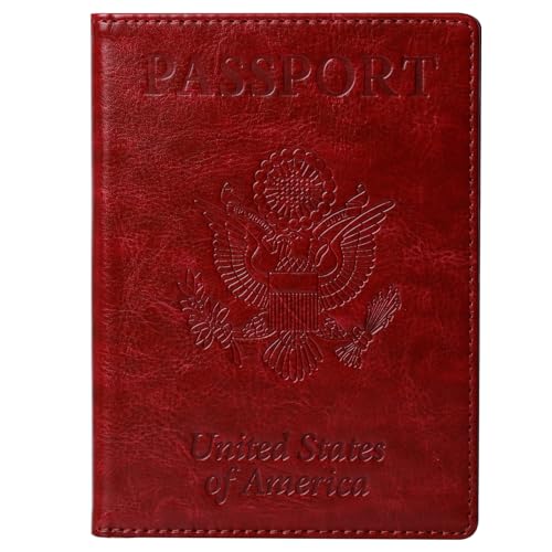 Passport Holder for Travel Women Men (A-Red / Classic(slim))
